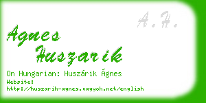 agnes huszarik business card